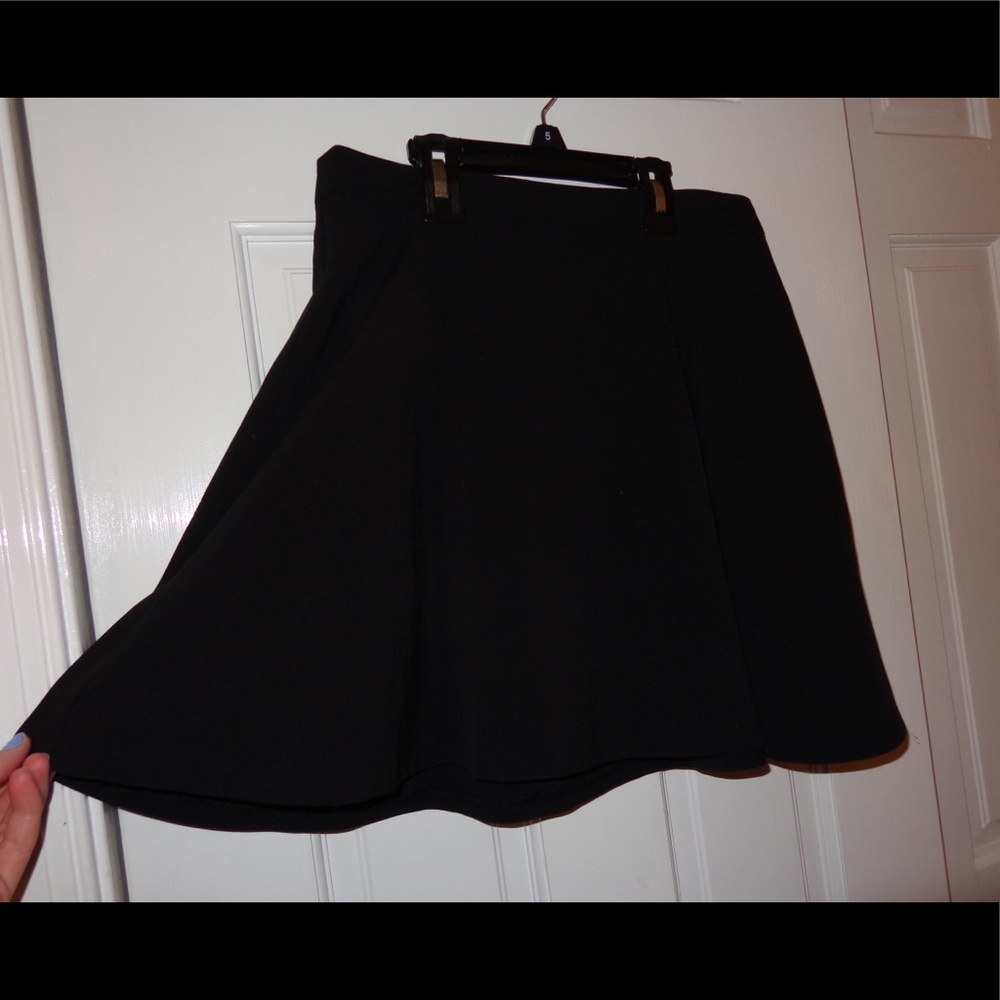 Black mini skirt